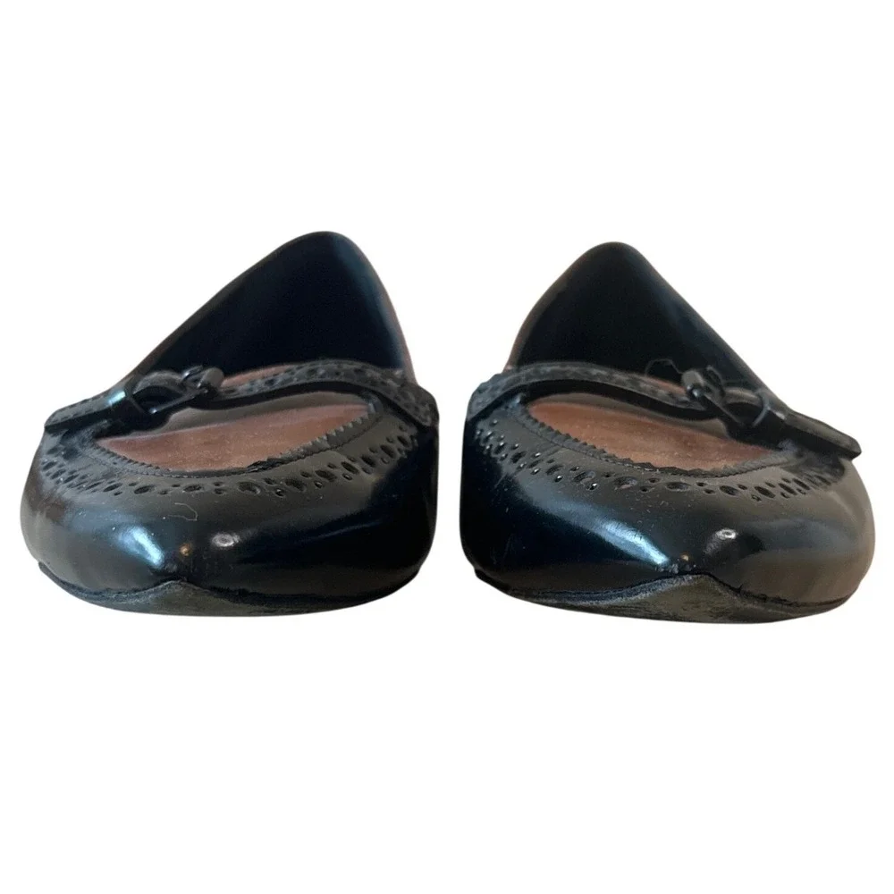 Tory Burch Darlene Two-Tone Wingtip Pointed Toe Leather Flats 8.5